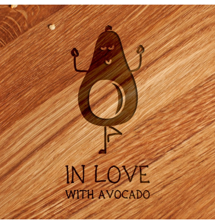 Доска для нарезки "In love with avocado" 25 см, фото 2, цена 450 грн